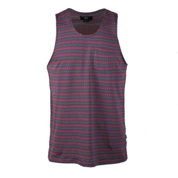 Men's Striped Tank Top with Stylish Chest Pocket Modern and Casual Look Size L - Picture 2 of 7